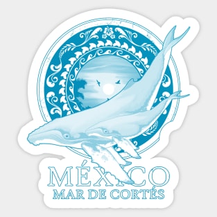 Humpback whales Mexico Sea of Cortez Sticker